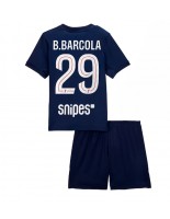 Otroške Nogometnih dresov Paris Saint-Germain Bradley Barcola #29 Domači 2025-26 Kratki rokavi (+ hlače)